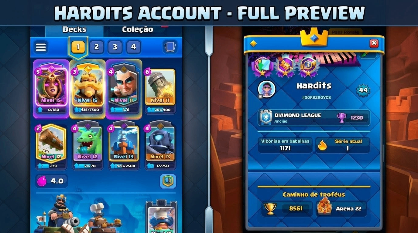 CONTA CLASH ROYALE - ARENA 22
